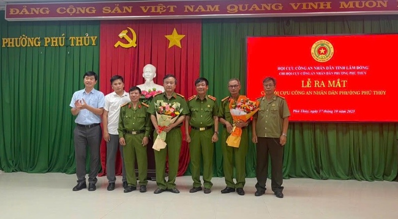 Phường Phú Thủy ra mắt Chi hội Cựu Công an nhân dân